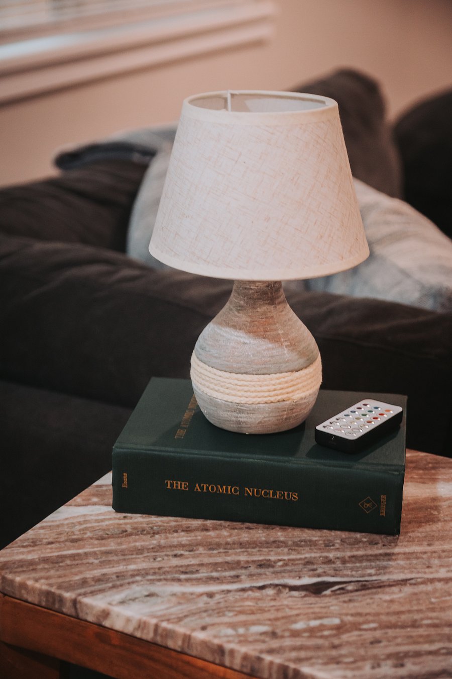 Some of the decor features antique books from the Hanford area.