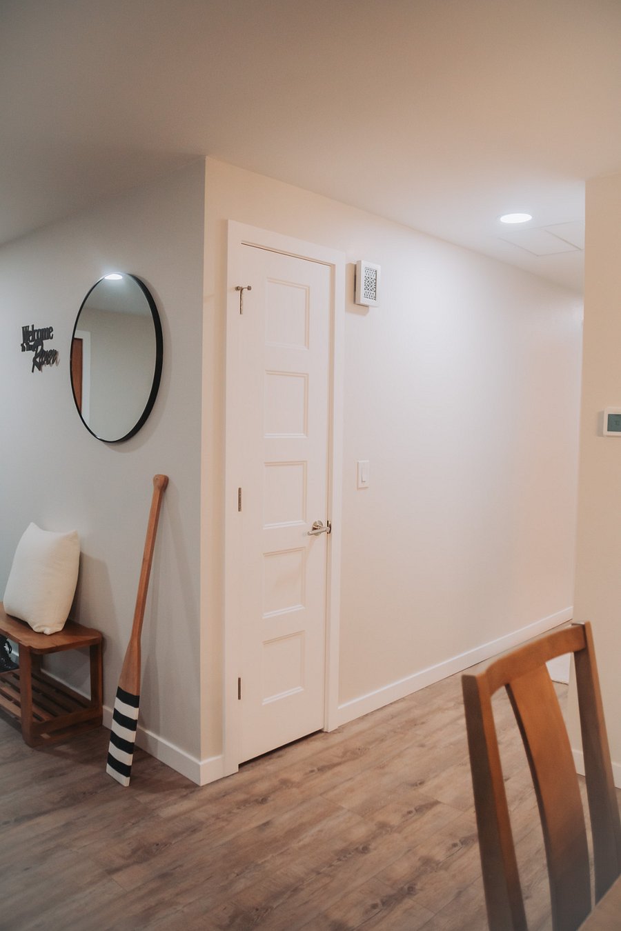 The hallway and linen closet