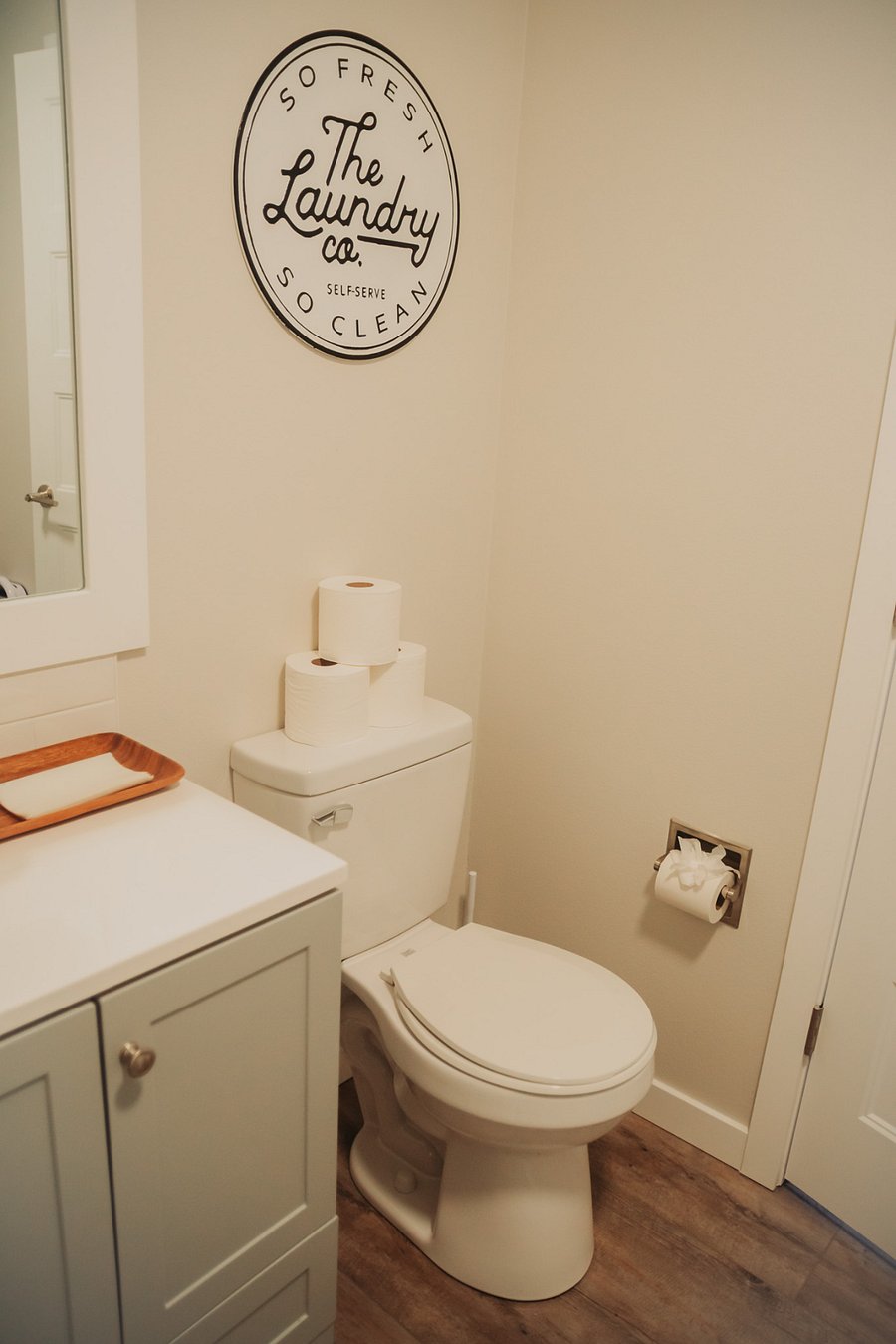 The half bath of the laundry room