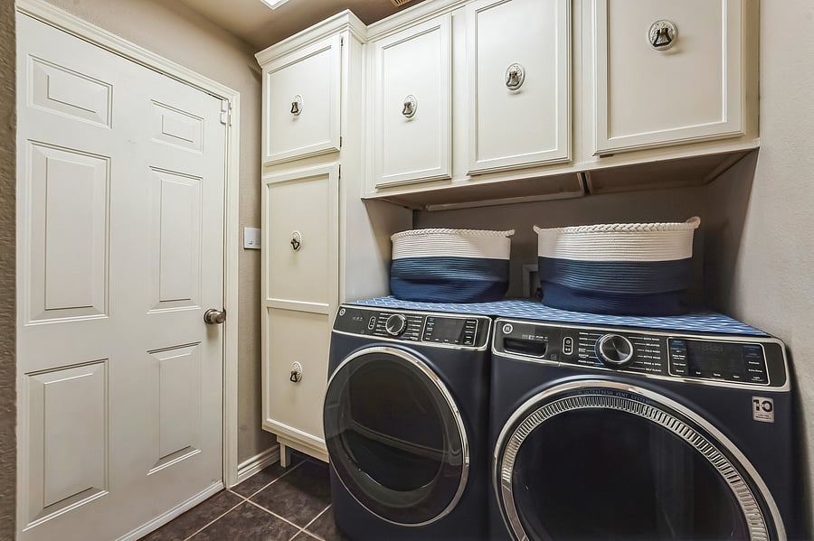 Laundry with full-size washer and dryer