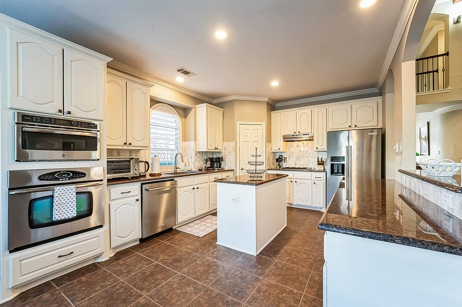 Kitchen with stainless appliances