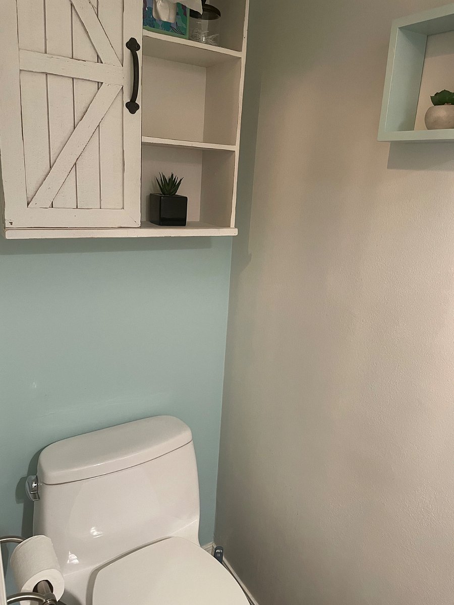 1/2 bath down stairs.
