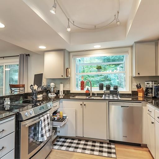 Bay window, great for growing herbs, etc.  Makes for a lot of extra counter space in the kitchen.