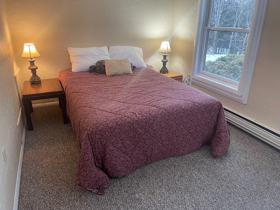 Master Bedroom with queen bed and double door closets