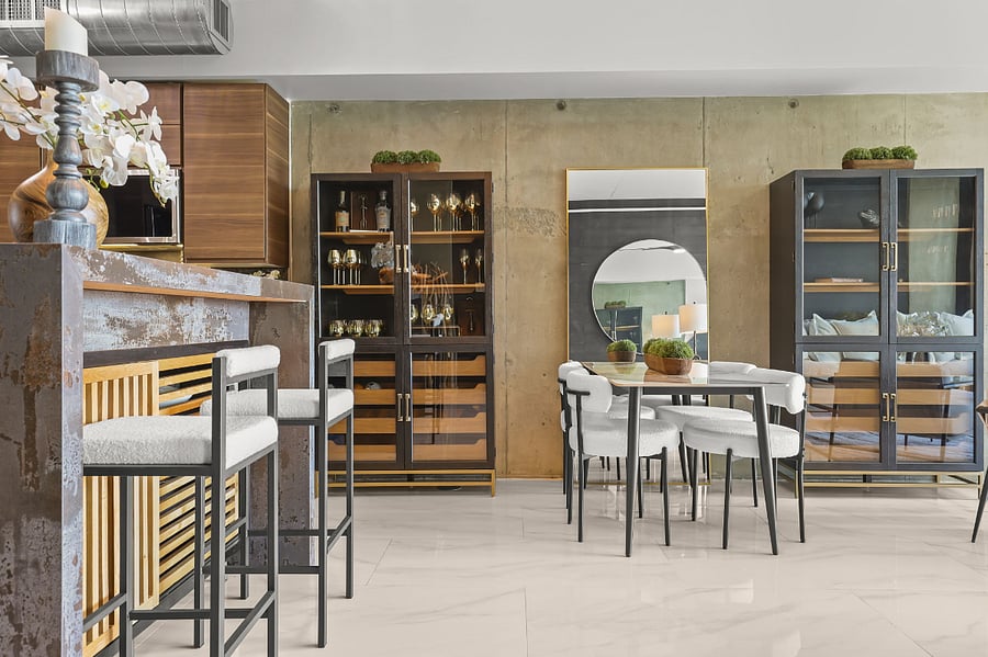 Work space by Day and Dining area by night
