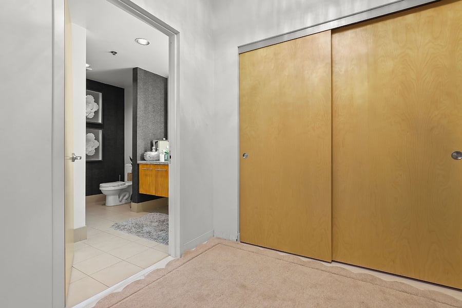 Bath connected to bedroom area