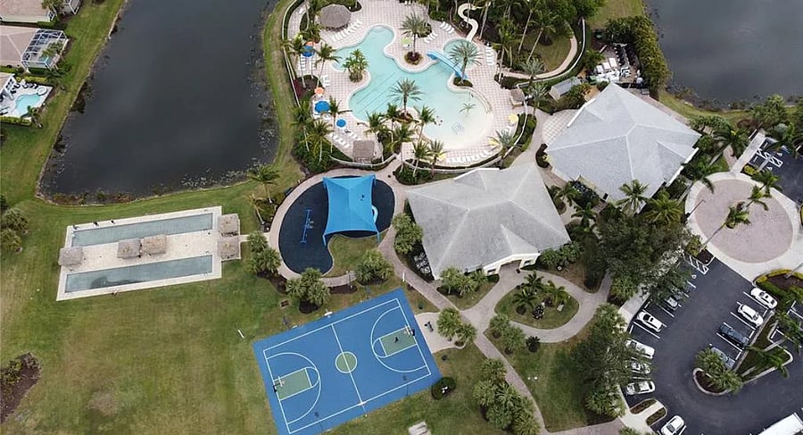 Community amenities - Lagoon pool, volleyball and basketball
