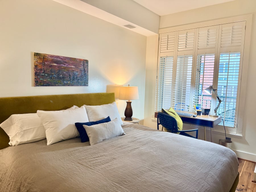 Brand-new luxury king DreamCloud Premium Hybrid mattress and upscale linens