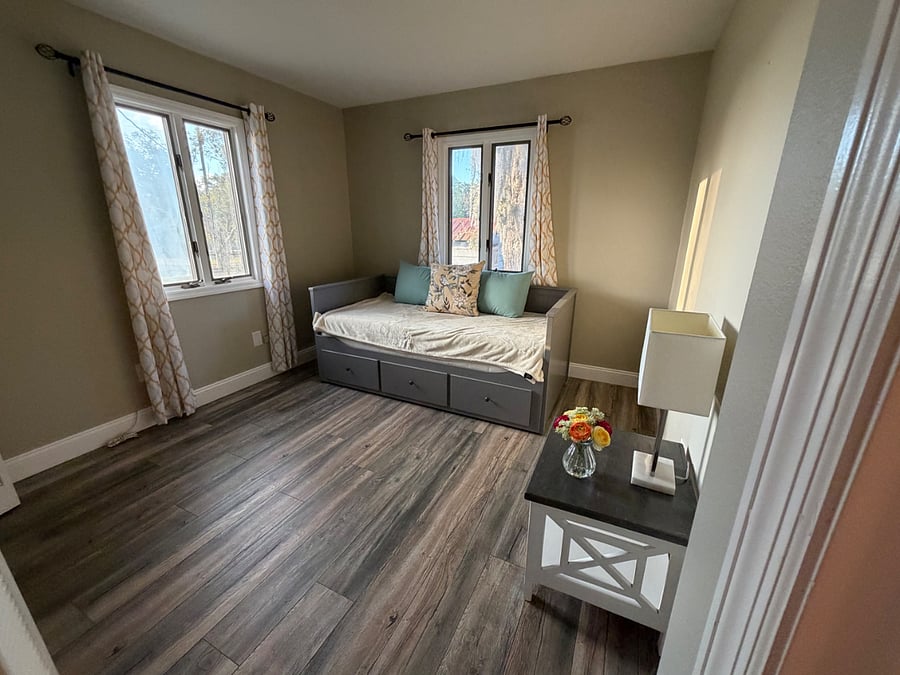 Guest bedroom - trundle style bed can be one twin, 2 twins, or queen configurations.