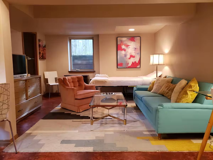 Twin bed optional set up in living room