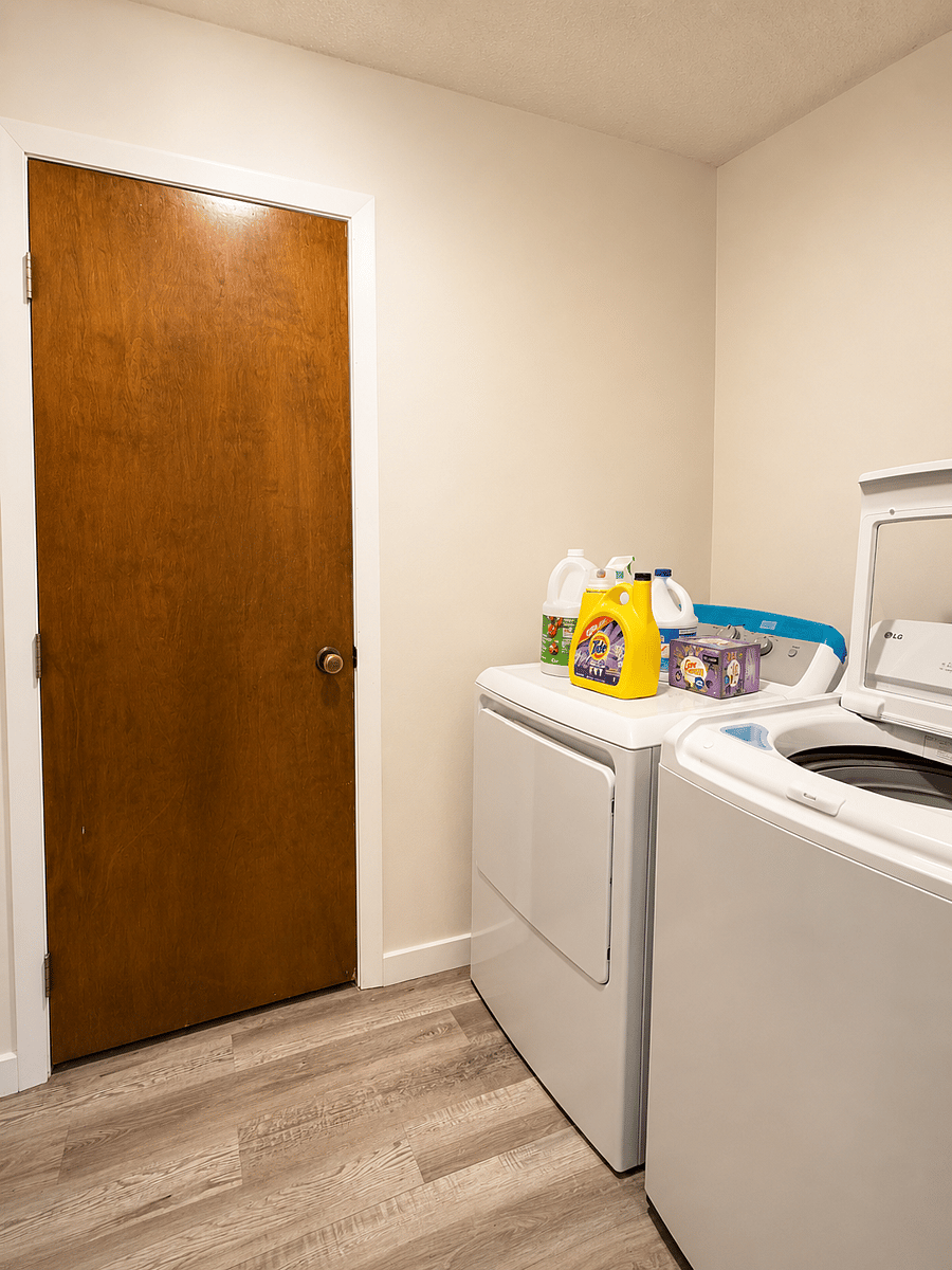 Laundry room located upstairs