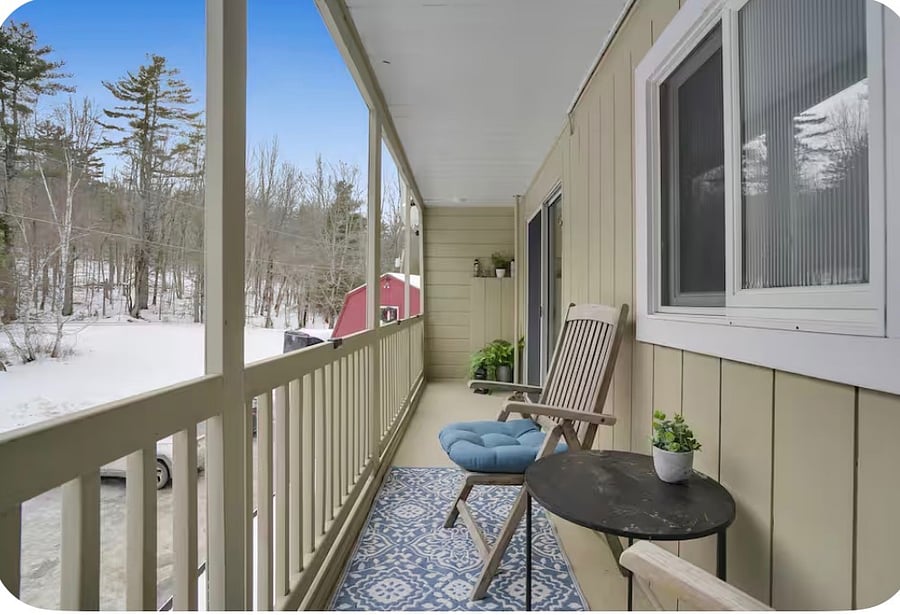 Balcony off the main bedroom