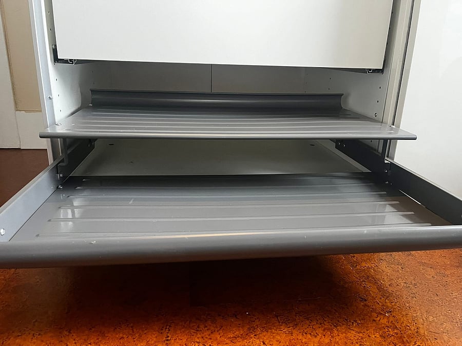 Shoe drawer at the bottom of one side of the wardrobe (the other side is identical)