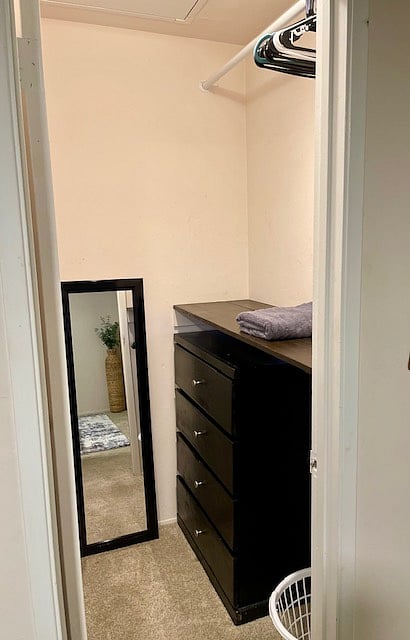 Cozy Grey Rooms closet comes with hangers, a hamper, a full-length mirror, and plenty of storage. Everything you need to stay organized and feel at home.