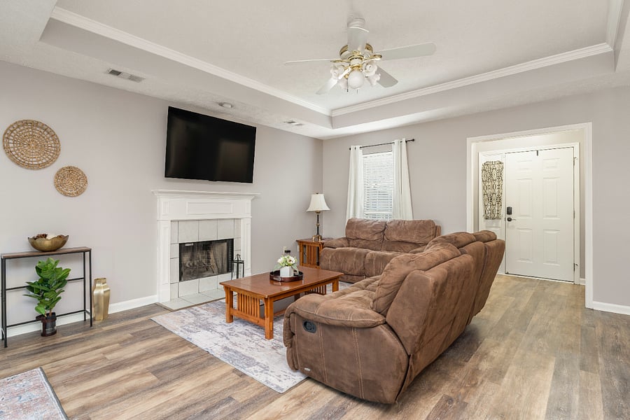 Living Room with sofa recliners