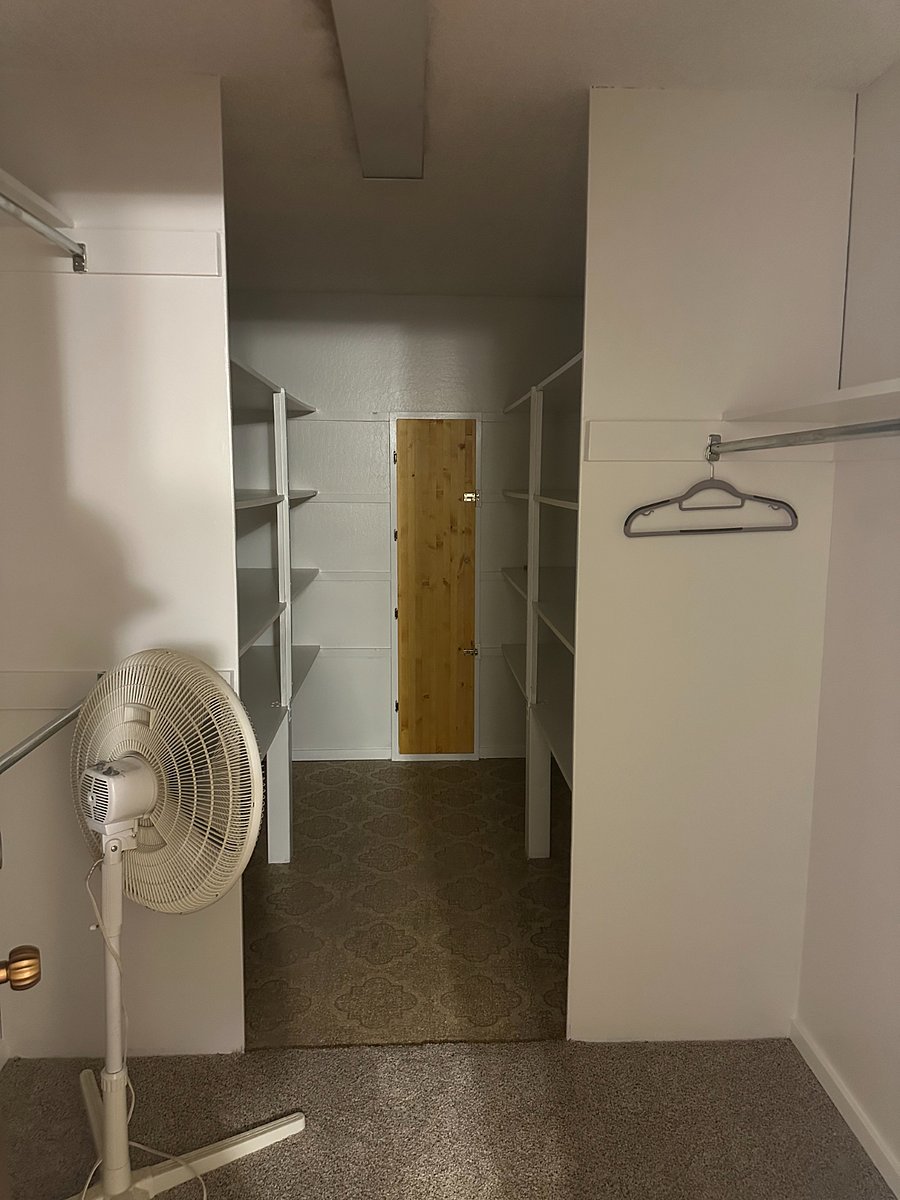 Large walk in closet in main bedroom.
