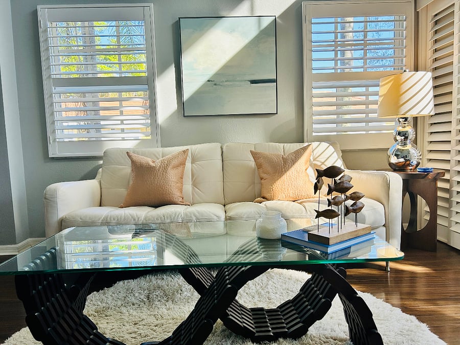 Where morning coffee tastes better-right here on our sun drenched leather couch!