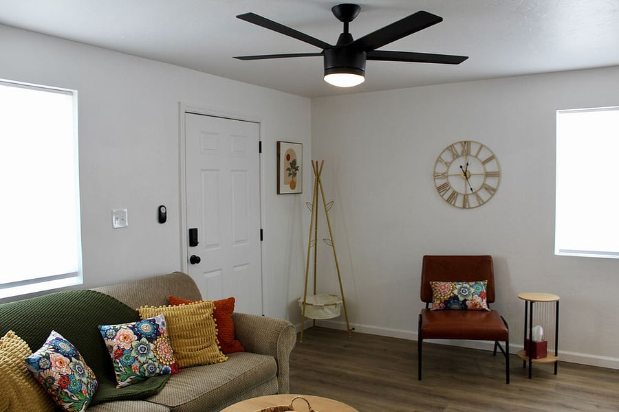 Front entry and living room