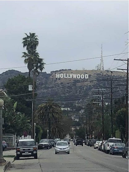 Hollywood sign just up the street. Can see from Beachwood one block away.