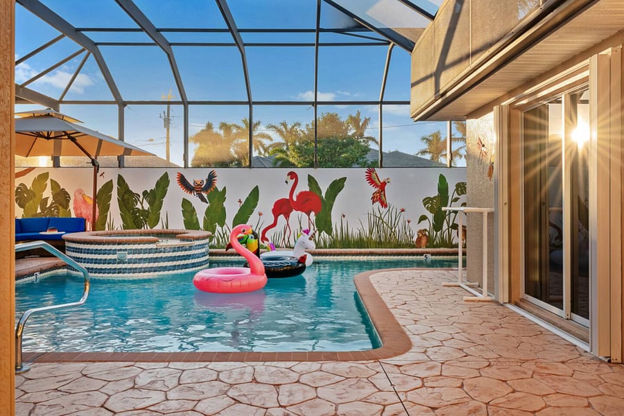 Courtyard pool area
