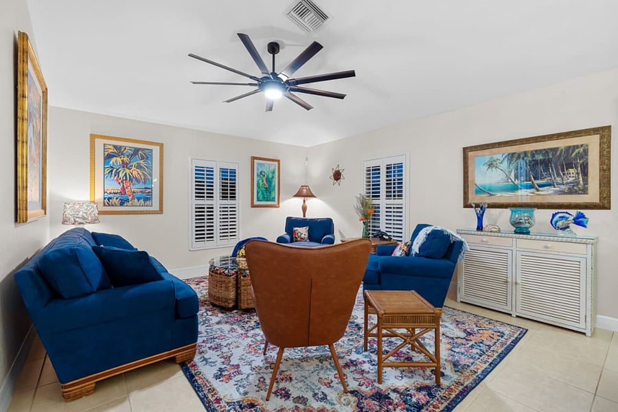 Need to catch up after a long day? Take a seat in this extra living room space.