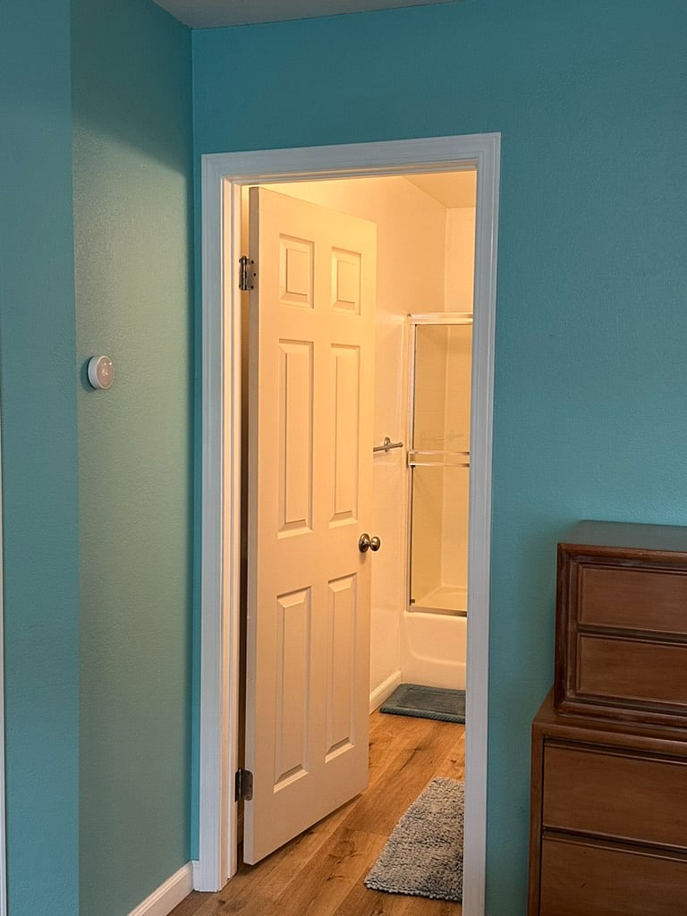 Primary attached bathroom-upstairs