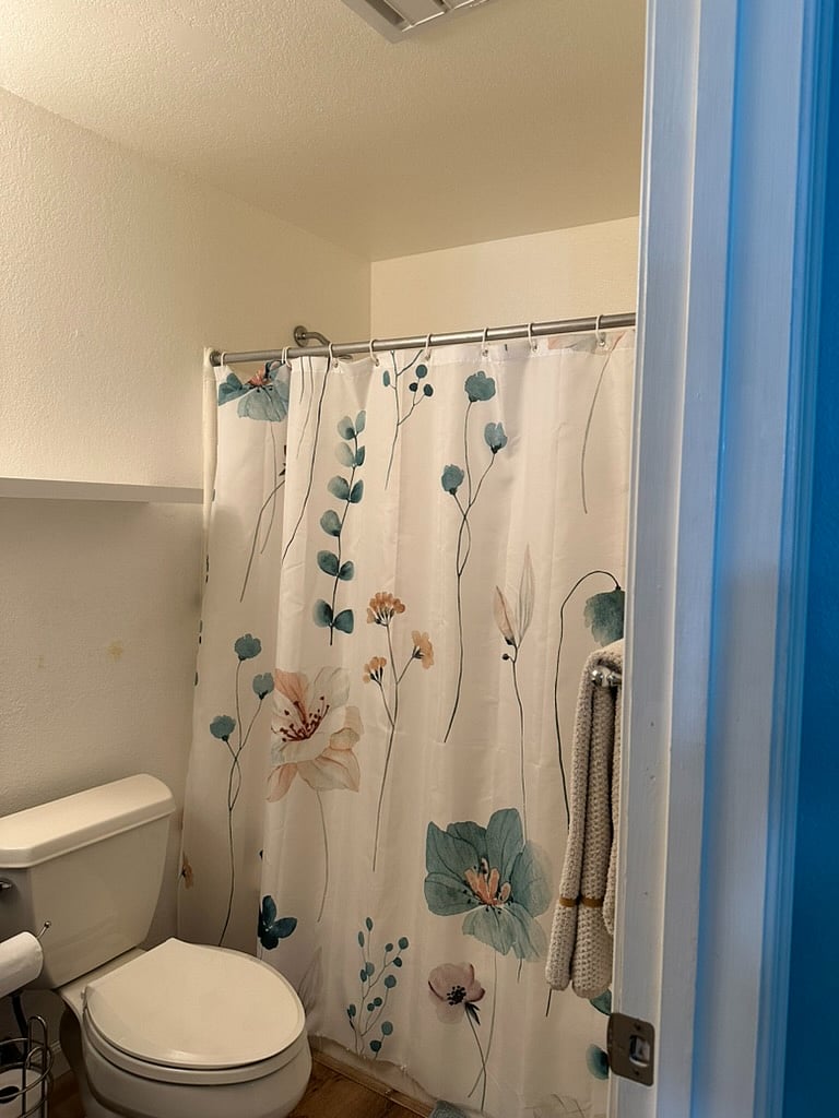 Bathroom 1 attached, with shower and tub