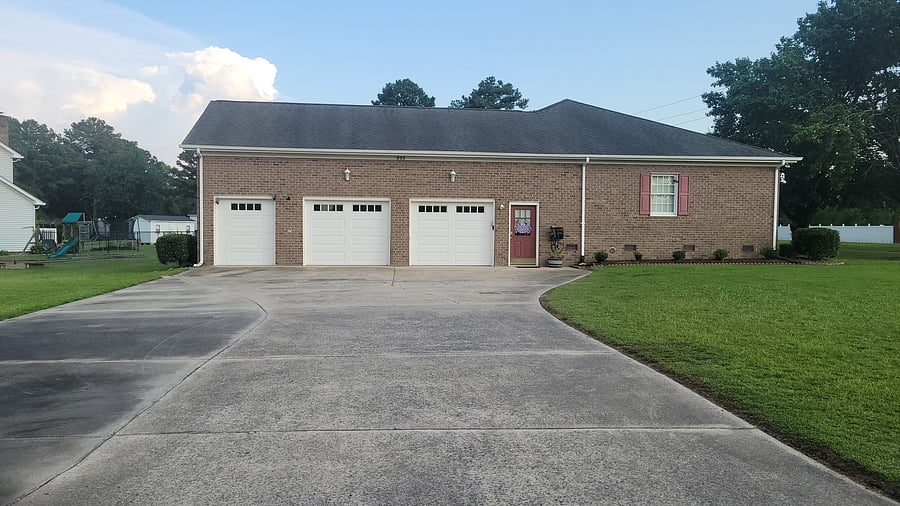 Spacious driveway with ample.parking.