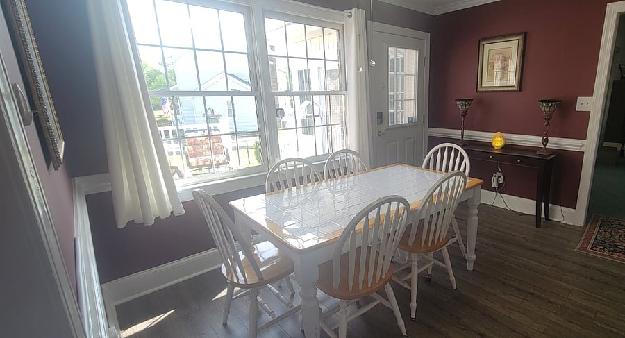 Eat in Kitchen/Dining room that leads to Patio.