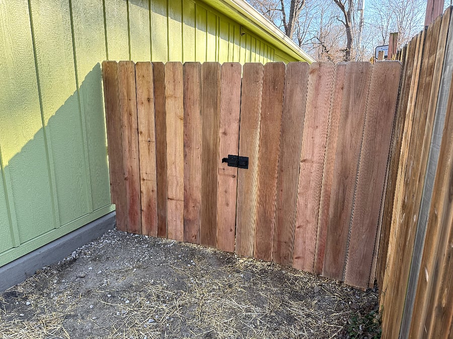 Fully fenced yard for the furry friends