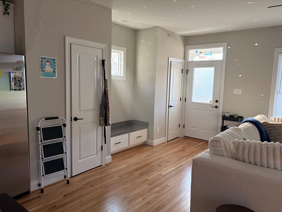 Front Door and Reading Nook