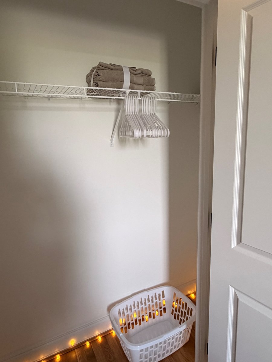 Inside closet