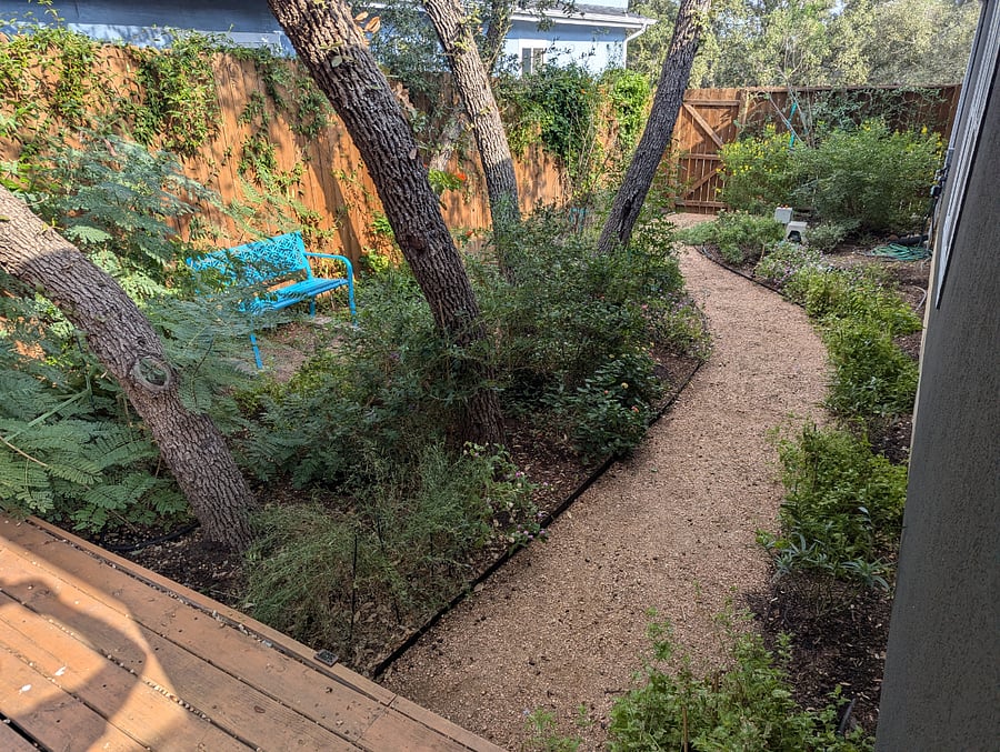 Enjoy the garden trails and lush greenery.