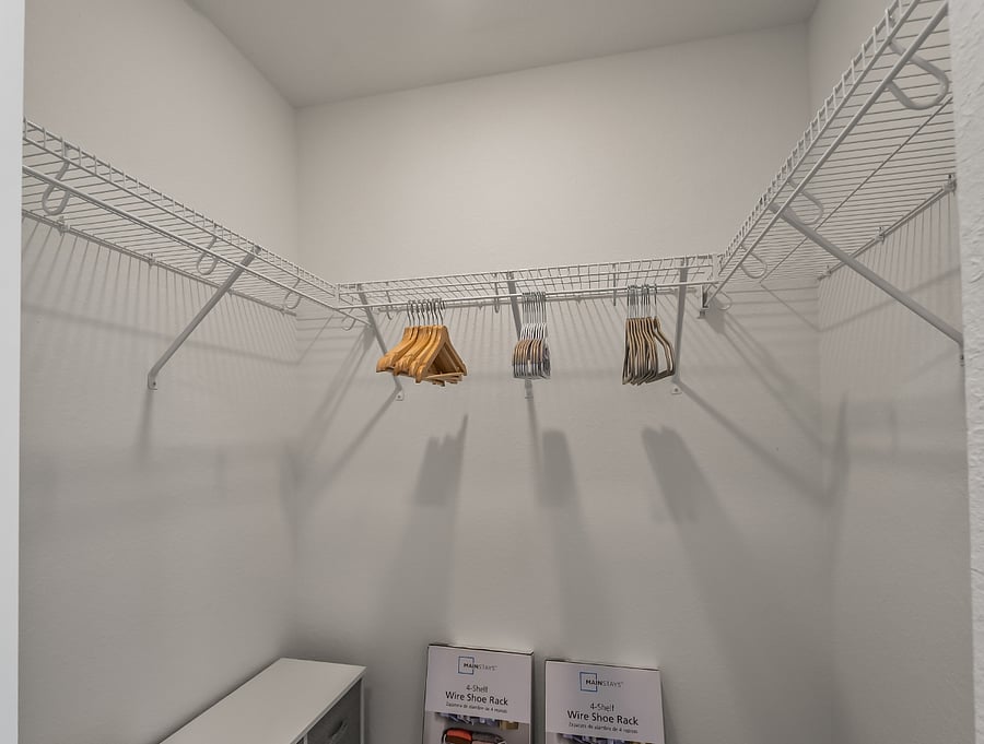 Main bedroom, one of two walk-in closets