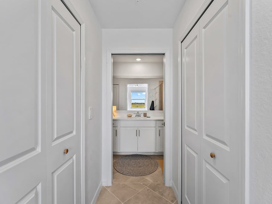 Main bedroom double walk-in closets