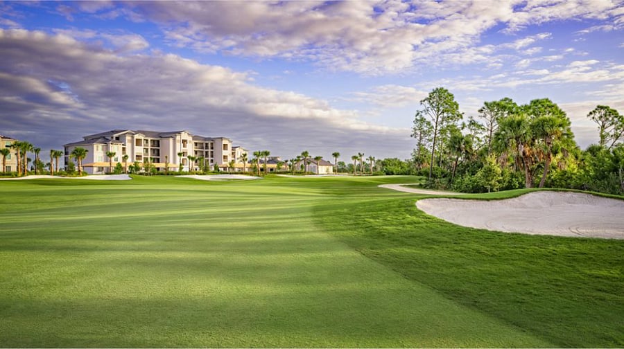 Gold course facing condo