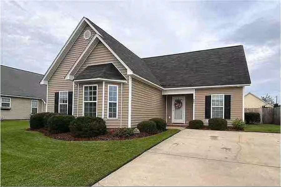 View of front of house from  Penncross road