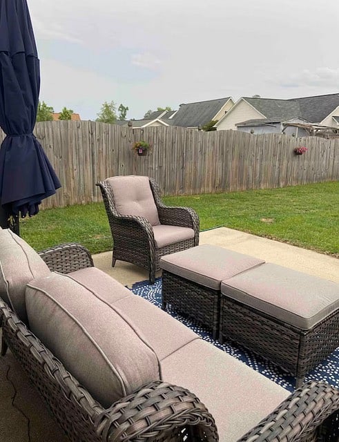 Rear patio, fully fenced
