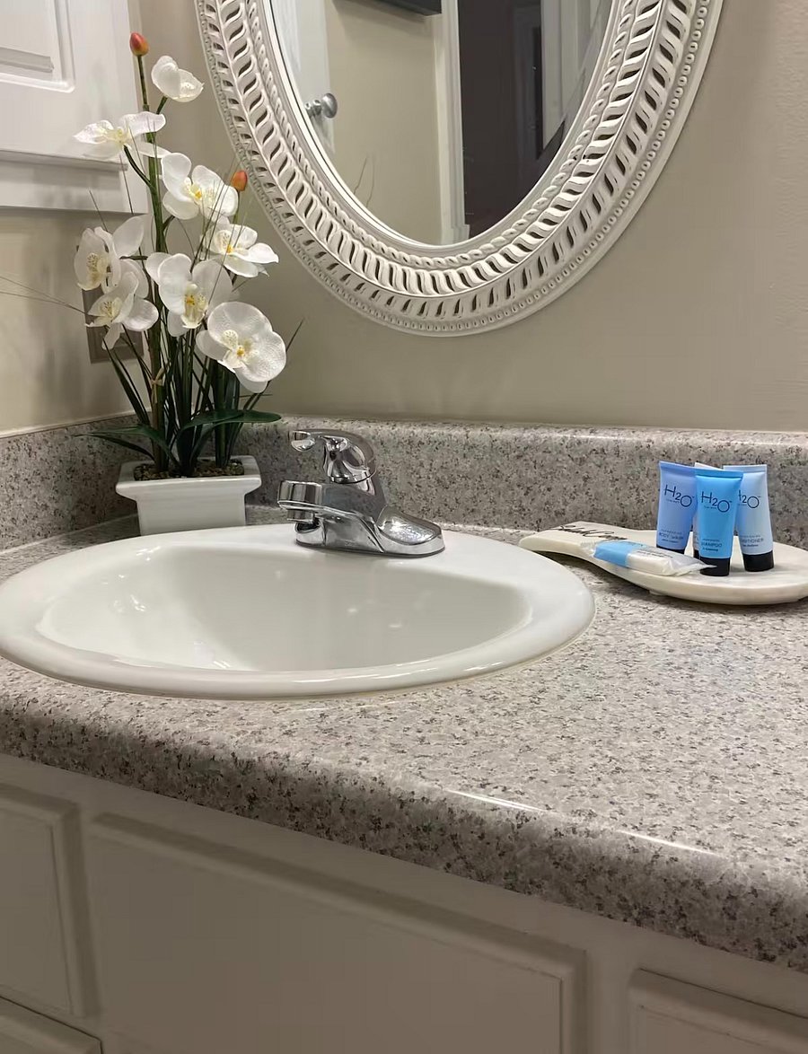 Ensuite bathroom counter