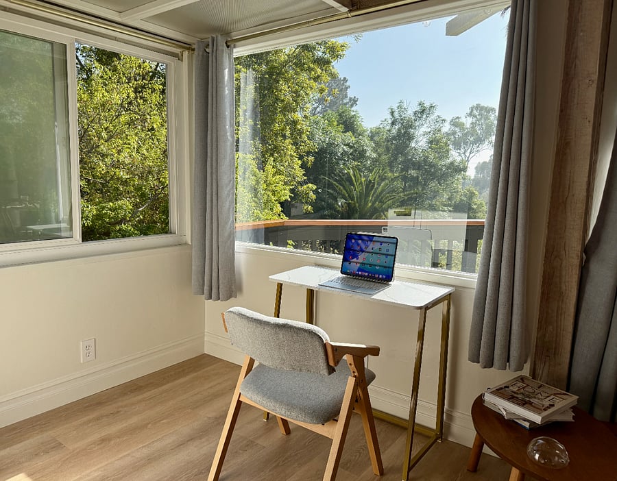 Dedicated workspace with natural light