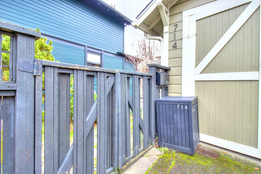 Package delivery box next to your front gate.