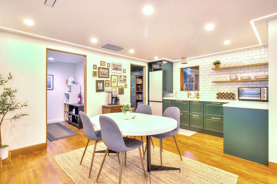 Dining and kitchen area.