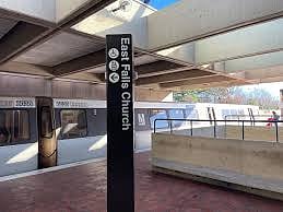 3 minute walk to East Falls Church Metro 
