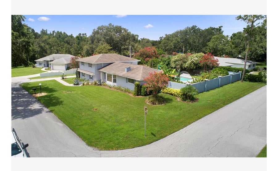 Large corner lot on quiet cul-de-sac.
