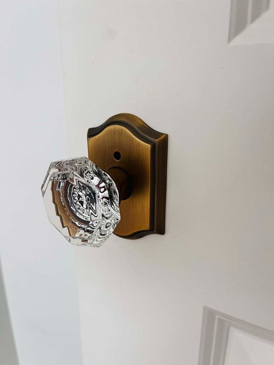 Glass door knobs to be in the character of the older neighborhood