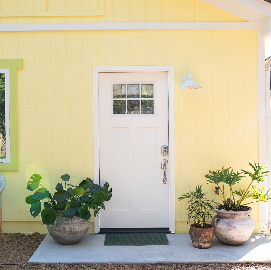 Private keyless entry to your fully furnished studio with exterior lighting and cameras for added security and peace of mind.