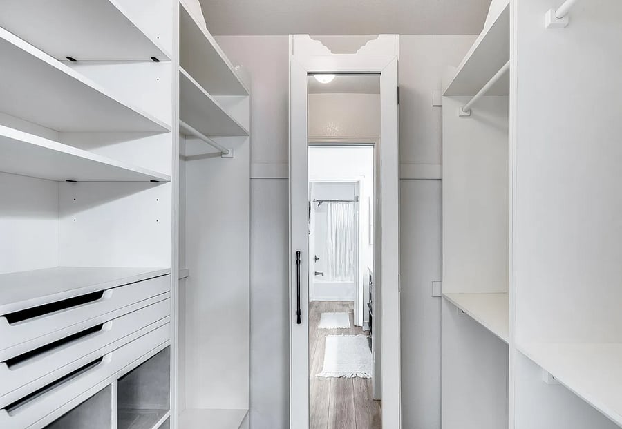 closet in main bedroom on ground floor