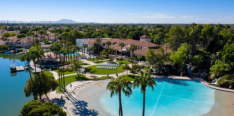 lagoon (beach) pool, lap pool, clubhouse