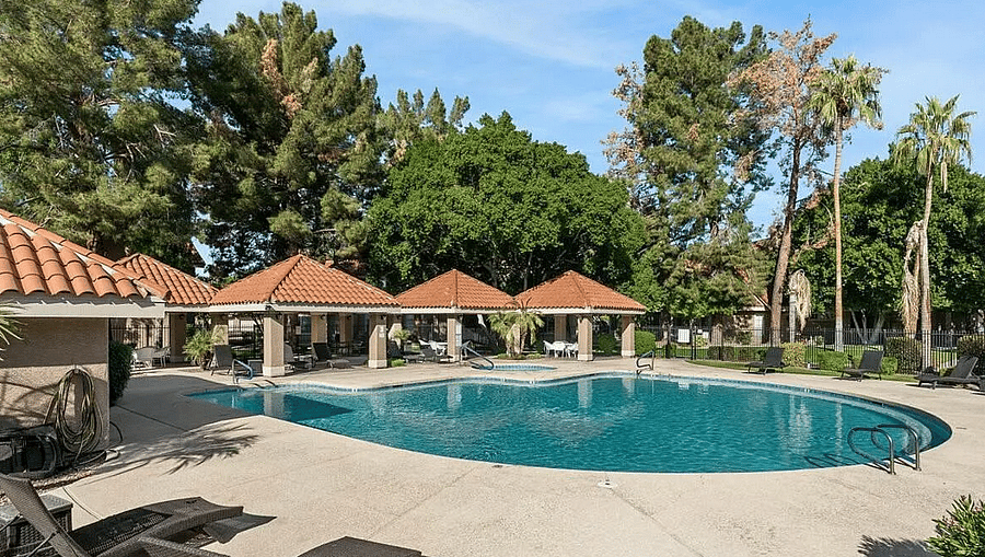 pool in townhouse/condo area