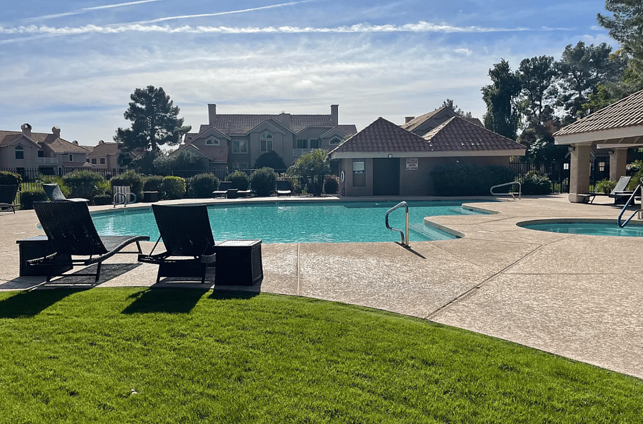 pool in townhouse/condo area